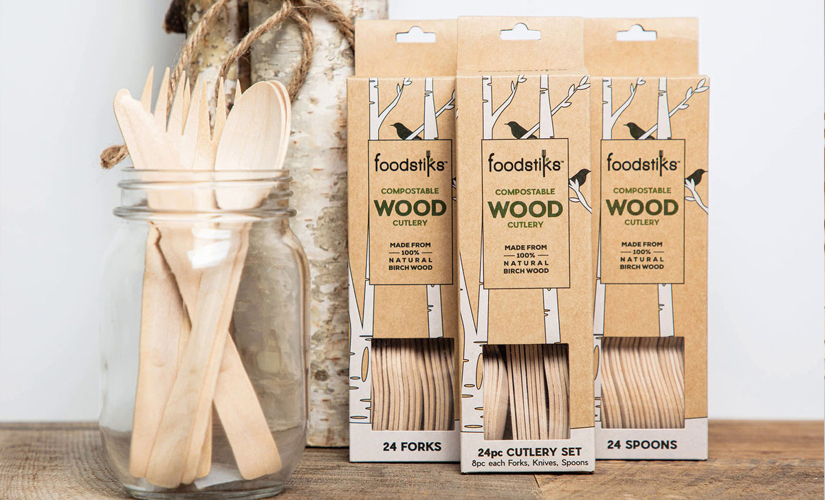 Foodstiks Compostable Wood Cutlery