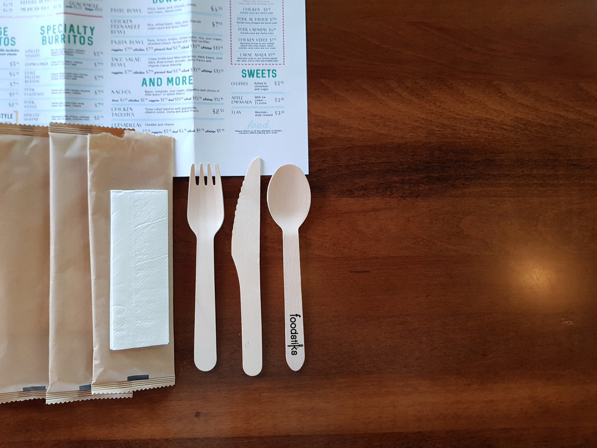 Foodstiks Compostable Wood Cutlery
